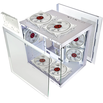  Корпус Ginzzu V250 White 3*Fan 12LD4 