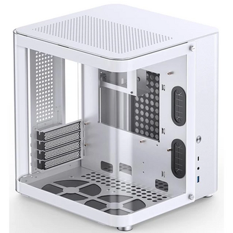  Корпус JONSBO TK-1 White без БП, Mini-Tower, TG, no fan, 1xUSB-A 3.2 + mATX, mITX 