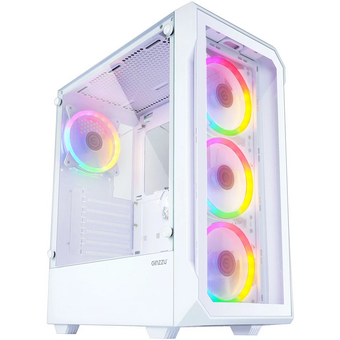  Корпус Ginzzu CL330 Fan 12см FRGB*4 (Белый) 