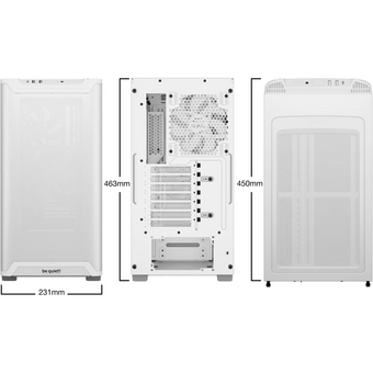  Корпус be quiet! Pure Base 501 Airflow Window (BGW75) без БП, Midi-Tower, TG, 2x140mm, 2xUSB-A 3.2, 1xUSB Type-C, ATX, mITX Wh 