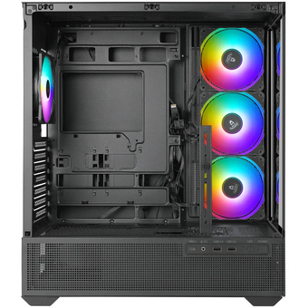  Корпус Azza Tiara (CSAZ-501B TIARA) черный без БП ATX 4x120mm 2xUSB3.0 1xUSB3.1 audio bott PSU 