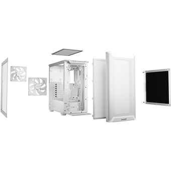  Корпус be quiet! Pure Base 501 Airflow Window (BGW75) без БП, Midi-Tower, TG, 2x140mm, 2xUSB-A 3.2, 1xUSB Type-C, ATX, mITX Wh 