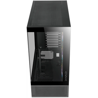  Корпус Azza Tiara (CSAZ-501B TIARA) черный без БП ATX 4x120mm 2xUSB3.0 1xUSB3.1 audio bott PSU 