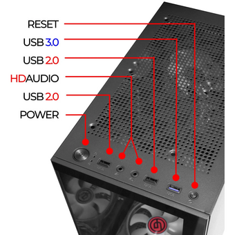  Корпус Ginzzu CL305 Fan 3*12LC4 FRGB 