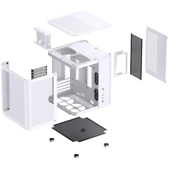  Корпус JONSBO TK-1 White без БП, Mini-Tower, TG, no fan, 1xUSB-A 3.2 + mATX, mITX 