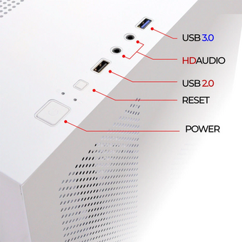  Корпус Ginzzu V200 White 