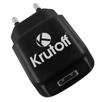  СЗУ Krutoff CH-02 1xUSB, 2.1A (black) 