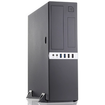  Корпус Foxline FL-203 mATX Desktop w/o PSU, 2xUSB3.0, toolless, Black, 8cm. fan, no powercord 