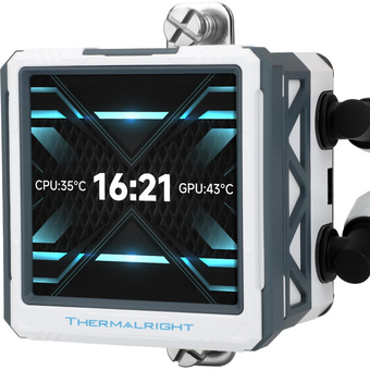  СВО Thermalright Frozen Warframe Ultra 360 ARGB (F-WFRAME-ULT-360-WH-ARGB) Soc-AM5/AM4/1151/1200/2066/2011/1700 белый 4-pin 29.8dB Al LCD Ret 