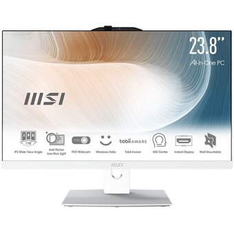  Моноблок MSI Modern AM242P 12M-1046XRU (9S6-AE0712-1855) Intel Core i5-1235U/16Gb/SSD512Gb/23.8"/IPS/FHD/60Hz/KB/M/NoOS/White 