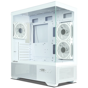  Корпус ZALMAN Chronix, ATX, White, Window, 1xCombo (3.5’’ or 2.5’’), 1x3.5’’HDD, 2x2.5’’SSD, 1xUSB2.0, 1xUSB3.0, 1xUSB Type-C 