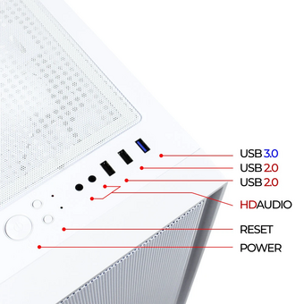  Корпус Ginzzu CL540 White mATX 