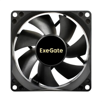  Вентилятор ExeGate EX08025S4P-PWM EX297045RUS 12В DC (80x80x25 мм, Sleeve bearing (подшипник скольжения), 4pin, PWM, 0-2300 RPM, 0-23dBA) 
