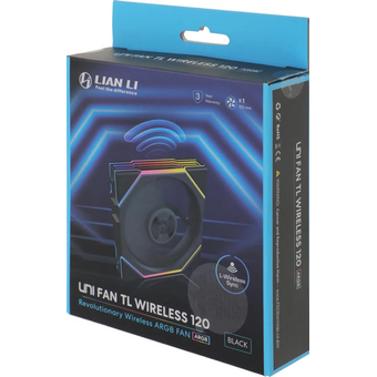  Вентилятор Lian-Li Uni Fan TL Wireless 120 ARGB (G99.12TL1W1B.R0) 120х124x28 черный 4-pin 33дБ Ret 