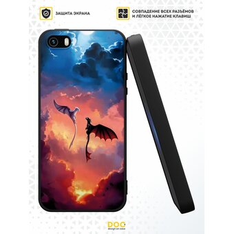  Силиконовый чехол DesignOnCase для iPhone 5/5s/SE (Айфон 5, 5с и СЕ), Как приручить дракона 