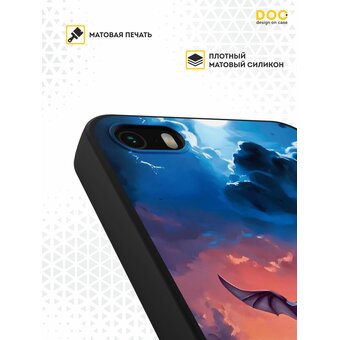  Силиконовый чехол DesignOnCase для iPhone 5/5s/SE (Айфон 5, 5с и СЕ), Как приручить дракона 