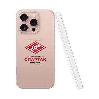  Силиконовый чехол DesignOnCase для iPhone 16 Pro (Айфон 16 Про), Российский футбольный клуб Спартак 