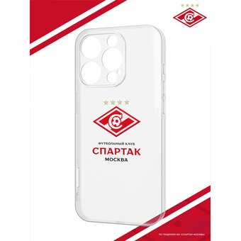  Силиконовый чехол DesignOnCase для iPhone 16 Pro (Айфон 16 Про), Российский футбольный клуб Спартак 