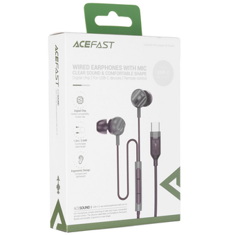  Наушники ACEFAST L6 USB-C In-Ear Wired Earphones With Mic Black 