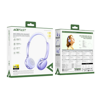  Наушники ACEFAST AF-H8-PP Active Noise Cancelling Wireless Headset Purple 