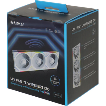  Вентилятор Lian-Li Uni Fan TL Wireless 120 ARGB (G99.12TL1W3W.R0) 120х120x28 белый 4-pin 33дБ (упак.:3шт) Ret 
