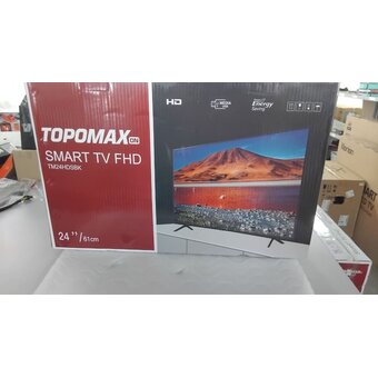  УЦ Телевизор TOPOMAX TM24HDSBK черный 1366x768, HD, 60Гц, Wi-Fi, Smart TV, Android TV 14.0 (Царапин, потертости, ПУ) 