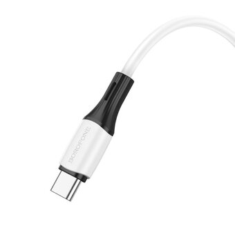  Дата-кабель BOROFONE BX79 silicone charging Type-C, 2м (белый) 