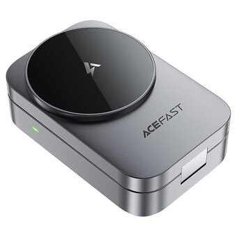  Зарядное утройство ACEFAST E22 (AF-E22-GY) Desktop 3-In-1 Wireless Charging Holder Metal Gray 