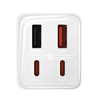  СЗУ Baseus GaN6 Pro (P10162701213-00) 65W EU Moon White 