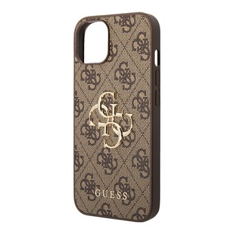  Чехол Guess PU 4G Big metal logo Hard Brown GUHCP15S4GMGBR для iPhone 15 