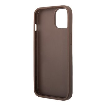  Чехол Guess PU 4G Big metal logo Hard Brown GUHCP15S4GMGBR для iPhone 15 