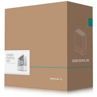  Корпус Deepcool CH690 Digital WH без БП, боковое окно (панорама), белый, ATX 