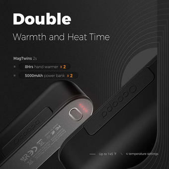  Портативная электрическая грелка для рук Ocoopa UT2s Electronic Hand Warmer BLACK 