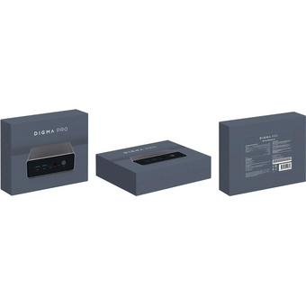  Неттоп Digma Pro Minimax U1 (DPP5-ADXW05) i5 1235U (1.3) 16Gb SSD512Gb Iris Xe Windows 11 Pro GbitEth WiFi BT 60W темно-серый/черный 