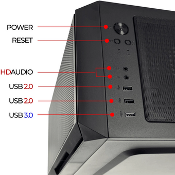  Корпус Ginzzu CL680 mATX Fan 4*12FRGB 