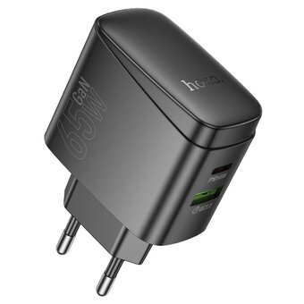  СЗУ HOCO CS63A Bright PD65W1A1C charger EU black 