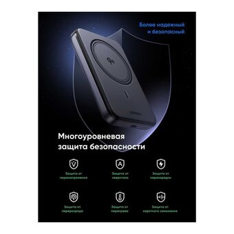  Внешний аккумулятор UGREEN PB763 (55135B) Magnetic Wireless Power Bank Qi2 Space Grey 