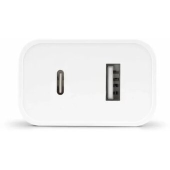  СЗУ TTEC 2SCS24B SmartCharger Duo 30WPD Travel Charger USB-C+USB-A White 