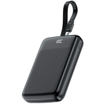  Внешний аккумулятор ACEFAST AF-M13-BK PD 22.5W Power Bank With Cable 10000Mah Black 