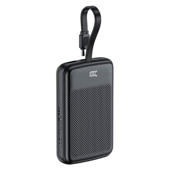  Внешний аккумулятор ACEFAST AF-M13-BK PD 22.5W Power Bank With Cable 10000Mah Black 