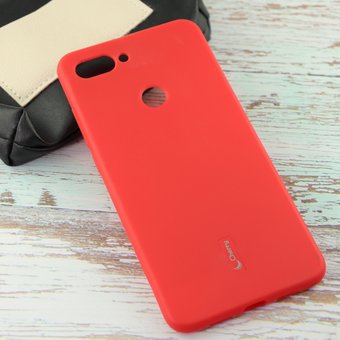  Силиконовая накладка Cherry для Xiaomi Mi-8 LiTE (2018) красный 