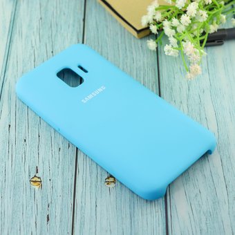  Чехол Silicone case для Samsung J260F/J2 Core 2018 голубой(16) 