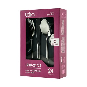  Набор столовых приборов LARA LR10-24/24 Майя 