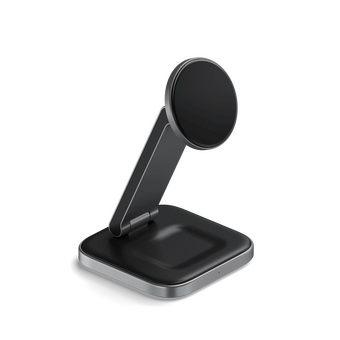  Зарядное устройство Satechi ST-Q21FM 2-in-1 Foldable QI2 Wireless Charging Stand Space Gray 