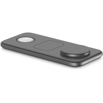  Зарядное устройство Satechi ST-QTPM-EA Qi2 Trio Wireless Charging Pad with Type A/C/G plugs Black 