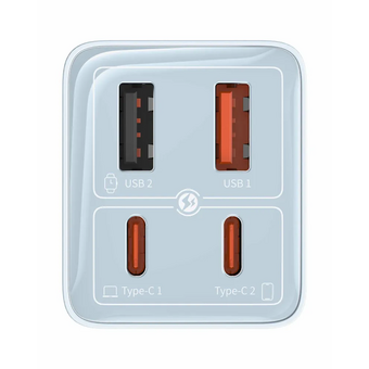  СЗУ Baseus GaN6 Pro (P10162701313-00) 65W EU Galaxy Bluе 