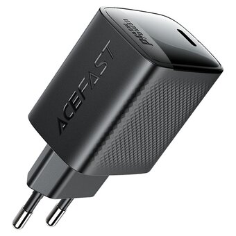  Зарядное устройство ACEFAST AF-A112-BK PD45W Gan Single USB-C Charger EU Black 