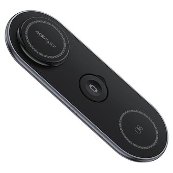  Зарядное утройство ACEFAST E19 (AF-E19-BK) Qi2 desktop 3-in-1 wireless charging holder Black 