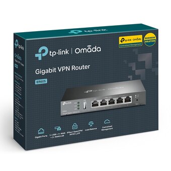  Роутер TP-Link SafeStream ER605 (TL-ER605) 10/100/1000BASE-TX черный 