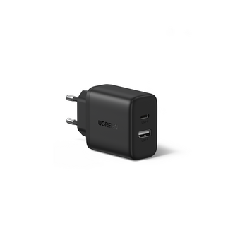  Зарядное устройство UGREEN X227 (45302) 20W USB-A+USB-C PD Charger EU Black 